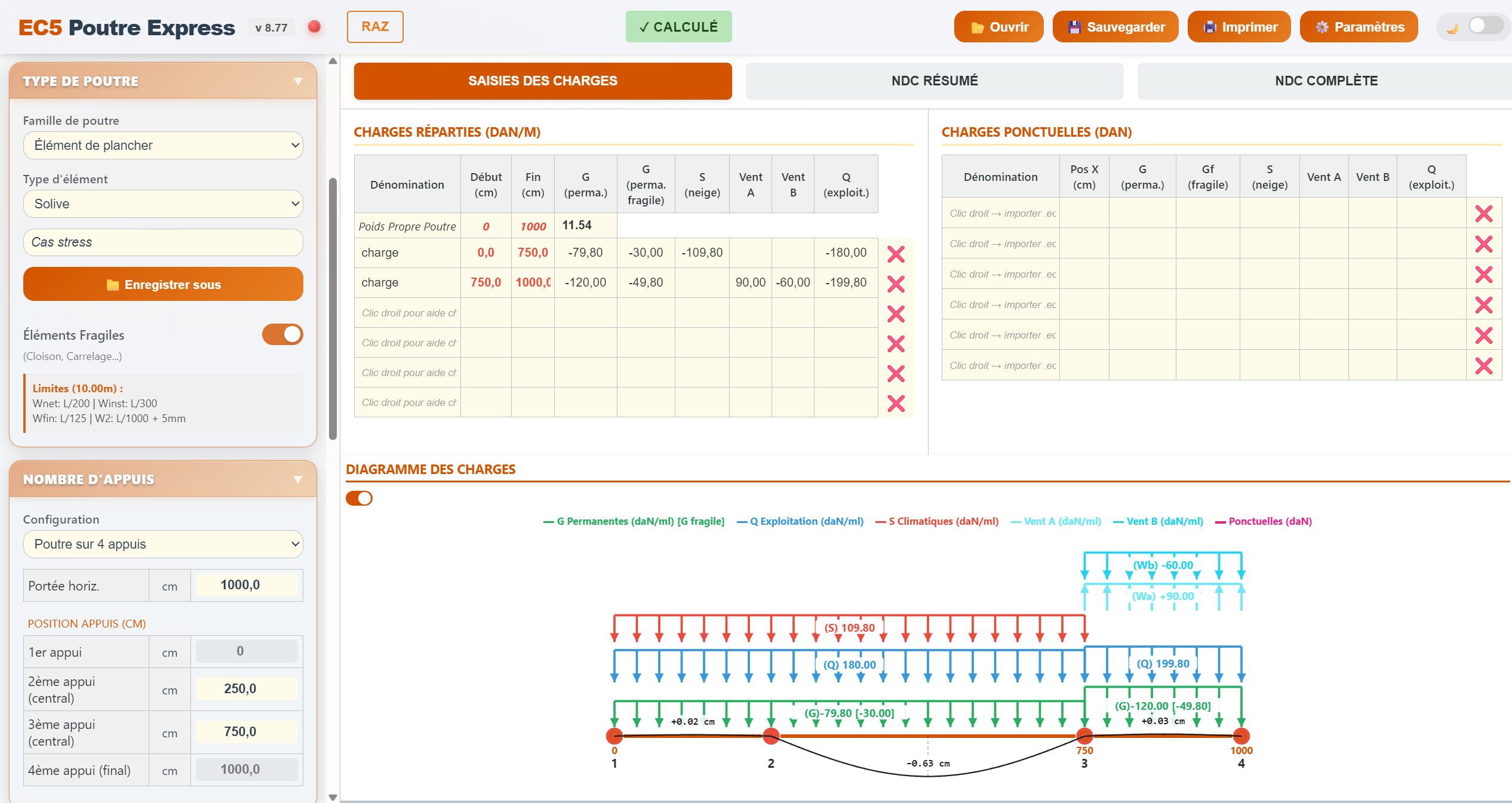 Interface en mode clair